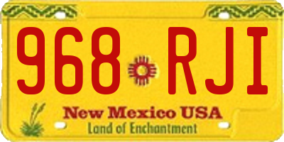 NM license plate 968RJI