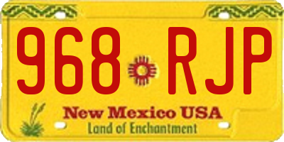 NM license plate 968RJP