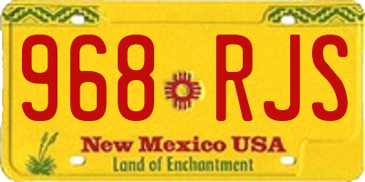 NM license plate 968RJS