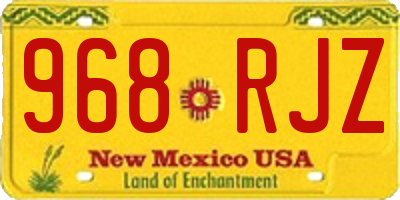 NM license plate 968RJZ