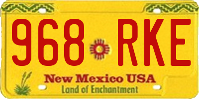 NM license plate 968RKE