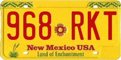 NM license plate 968RKT