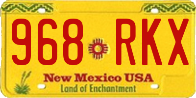NM license plate 968RKX