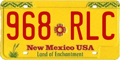 NM license plate 968RLC