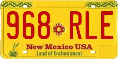 NM license plate 968RLE