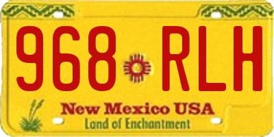 NM license plate 968RLH