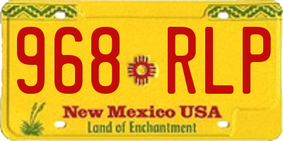 NM license plate 968RLP