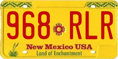 NM license plate 968RLR