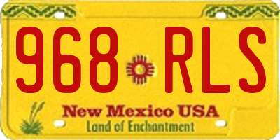 NM license plate 968RLS