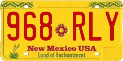 NM license plate 968RLY