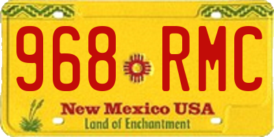 NM license plate 968RMC
