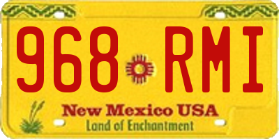NM license plate 968RMI