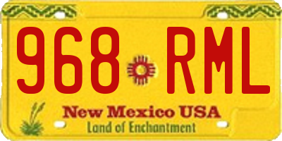 NM license plate 968RML
