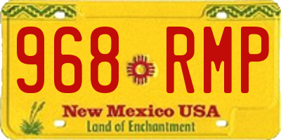 NM license plate 968RMP