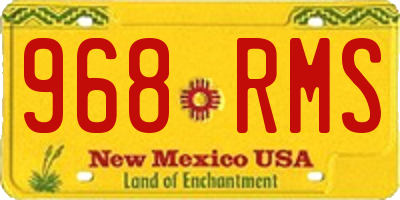 NM license plate 968RMS