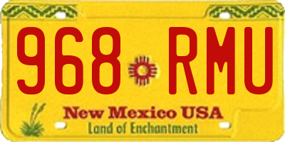 NM license plate 968RMU