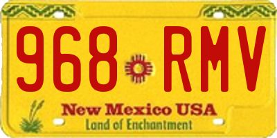 NM license plate 968RMV