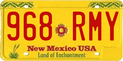 NM license plate 968RMY