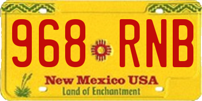 NM license plate 968RNB