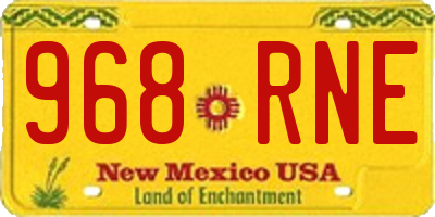NM license plate 968RNE