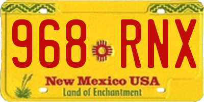 NM license plate 968RNX