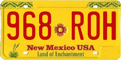 NM license plate 968ROH