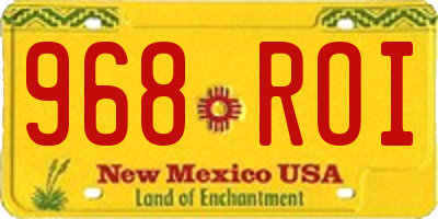 NM license plate 968ROI