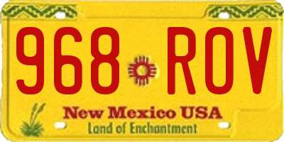 NM license plate 968ROV