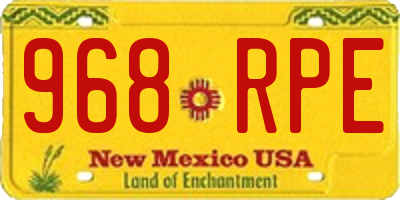 NM license plate 968RPE