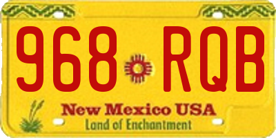 NM license plate 968RQB