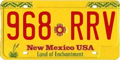 NM license plate 968RRV
