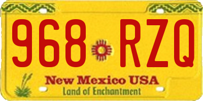 NM license plate 968RZQ