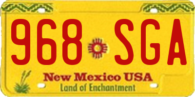 NM license plate 968SGA