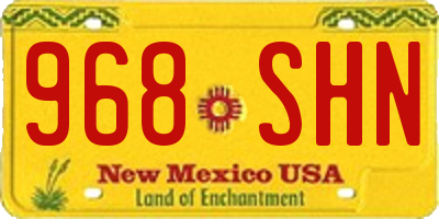 NM license plate 968SHN