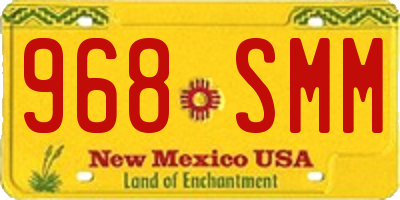 NM license plate 968SMM