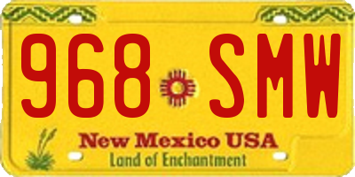 NM license plate 968SMW