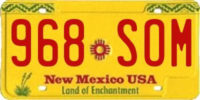 NM license plate 968SOM