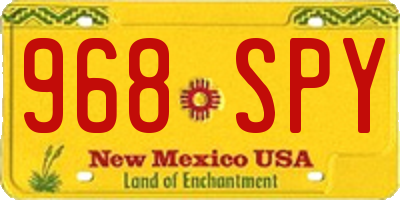 NM license plate 968SPY