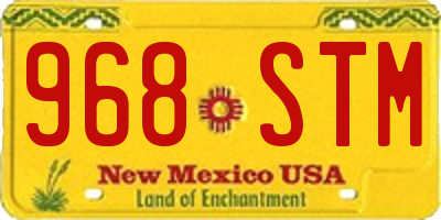 NM license plate 968STM
