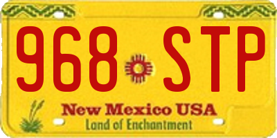 NM license plate 968STP