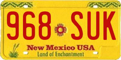 NM license plate 968SUK