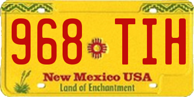 NM license plate 968TIH