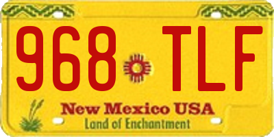 NM license plate 968TLF