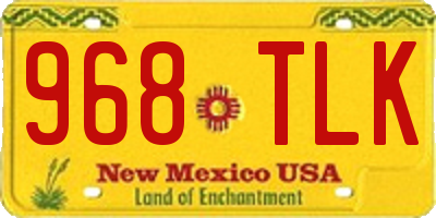 NM license plate 968TLK