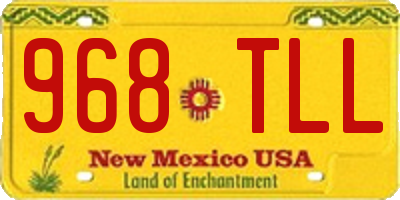 NM license plate 968TLL