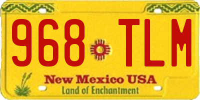 NM license plate 968TLM