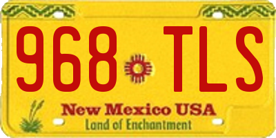NM license plate 968TLS