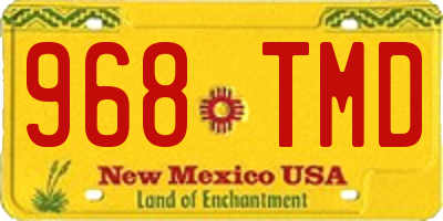 NM license plate 968TMD