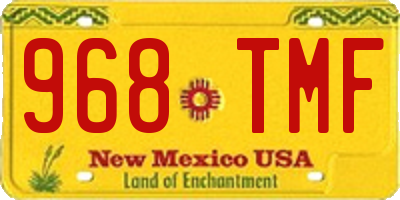 NM license plate 968TMF