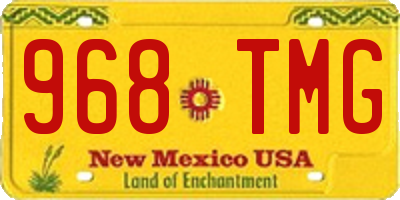 NM license plate 968TMG